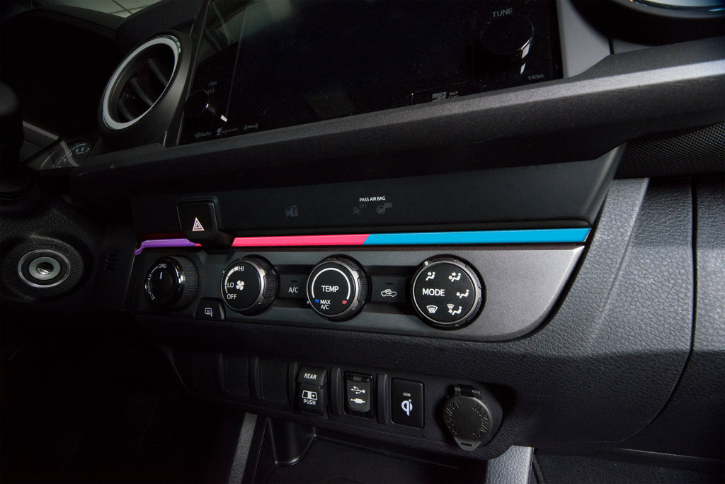 Strip Above Climate Control Accent Overlay Fits 2016-2023 Toyota Tacoma