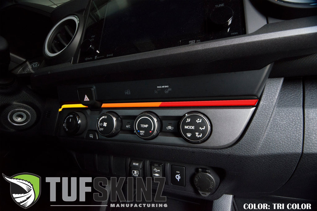 Strip Above Climate Control Accent Overlay Fits 2016-2023 Toyota Tacoma