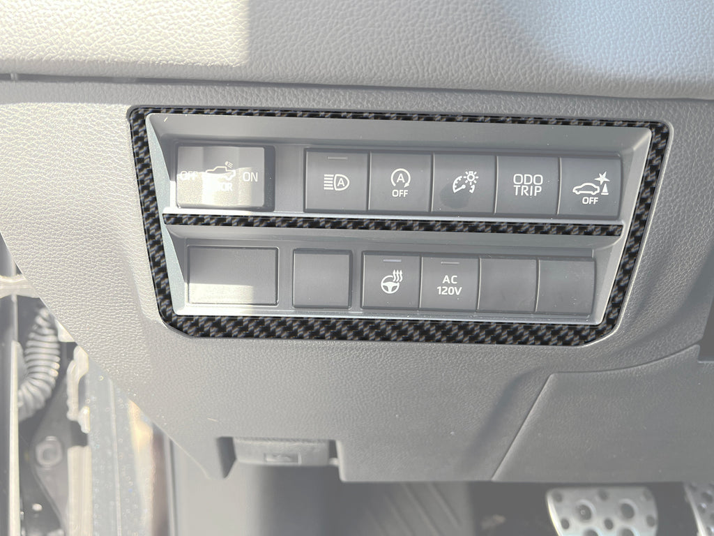 Dim Switch Panel Accent Overlays Fits 2022-2024 Toyota Tundra