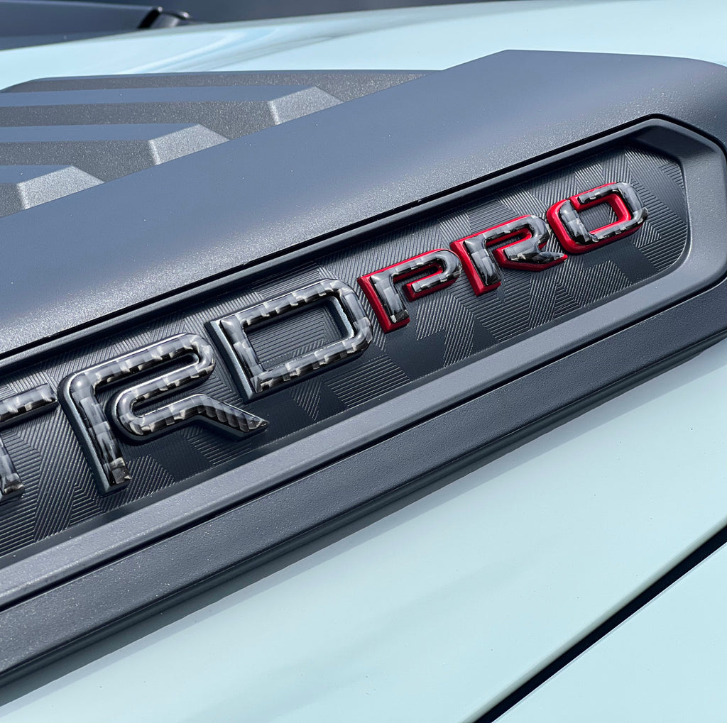 Hood Louver Letter Overlays Fits 2022-2024 Toyota Tundra TRD Pro