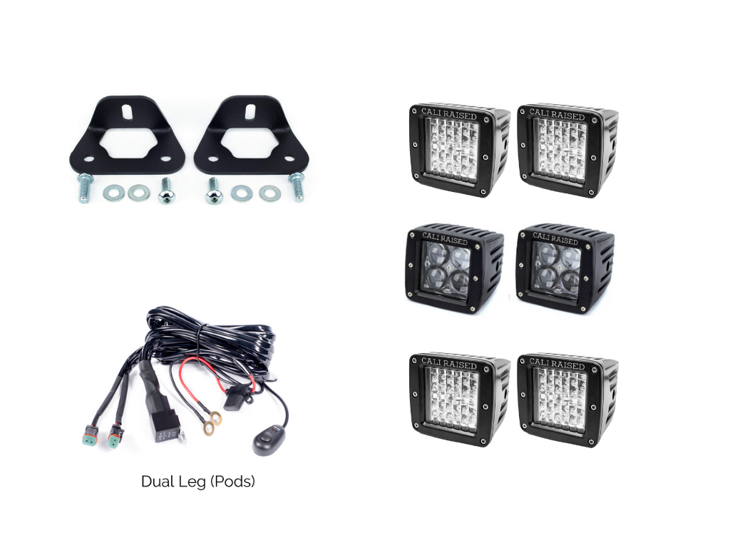 Bed Rail LED Pod Brackets Kit For Toyota Truck