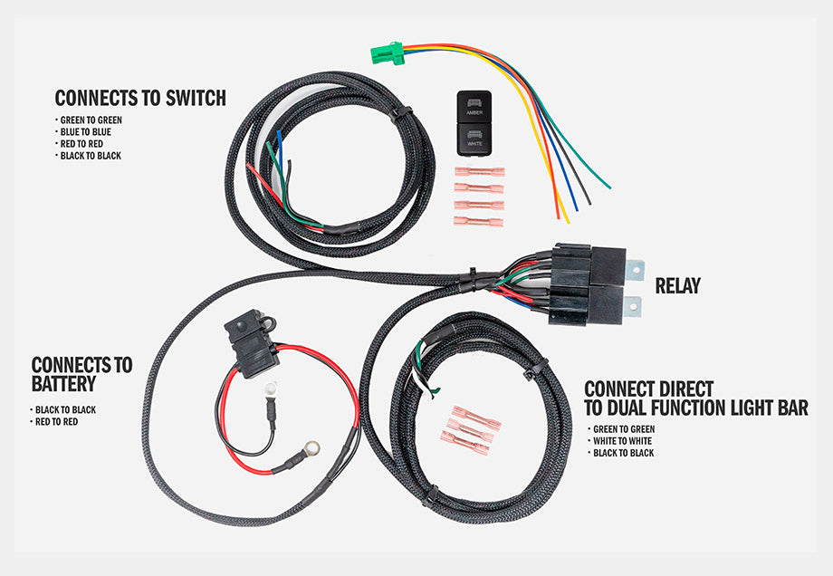 Wiring Harness for Dual Function Light Bar