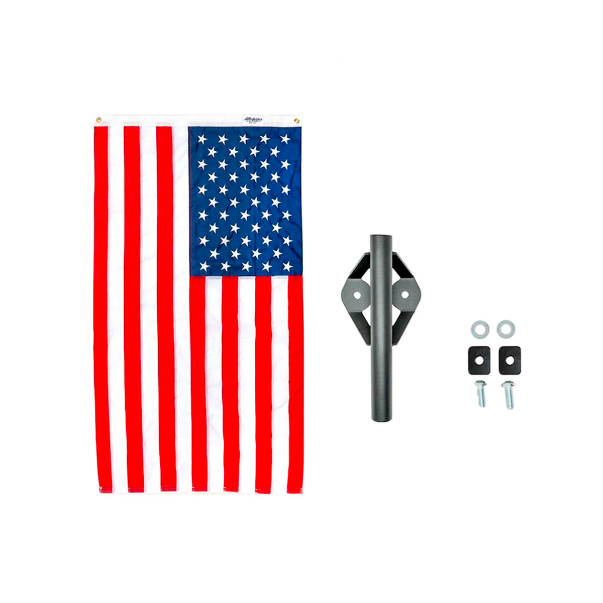 Flag Pole Mount & Allegiance Flag Supply 3' x 5' American Flag Kit
