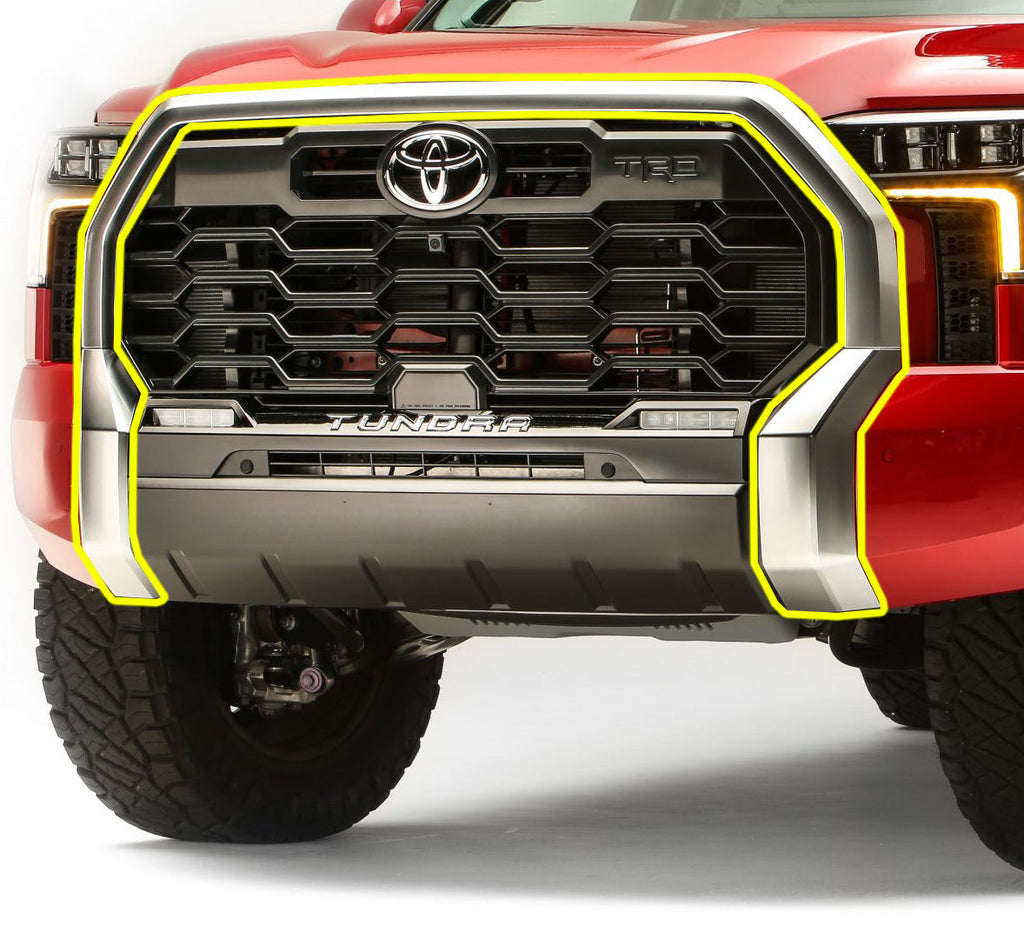 2022-2026 Toyota Tundra Grille Surround Chrome Delete Overlay
