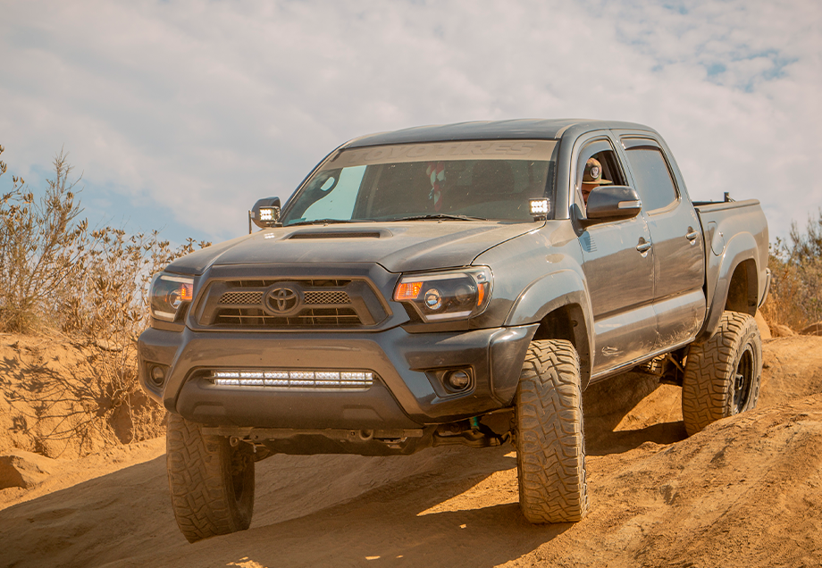 Low Profile LED Ditch Light Brackets Kit Fits 2005-2015 Toyota Tacoma - (2) 3.5 inch Round Cannon Pod // NO SWITCH